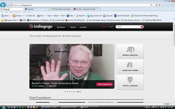 Indiegogo Banner Ad - Daniel's Power Chair