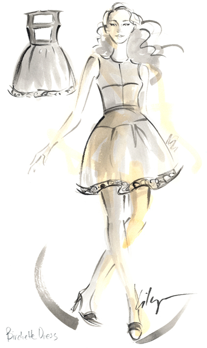 "Birchette" Soft Leather Dress