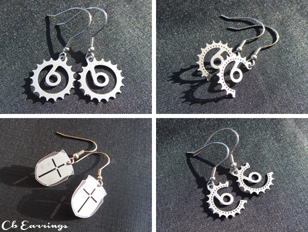 Cyclingboom bicycle inspired earrings