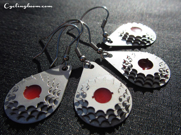 Earrings inspired by Bicycle gears